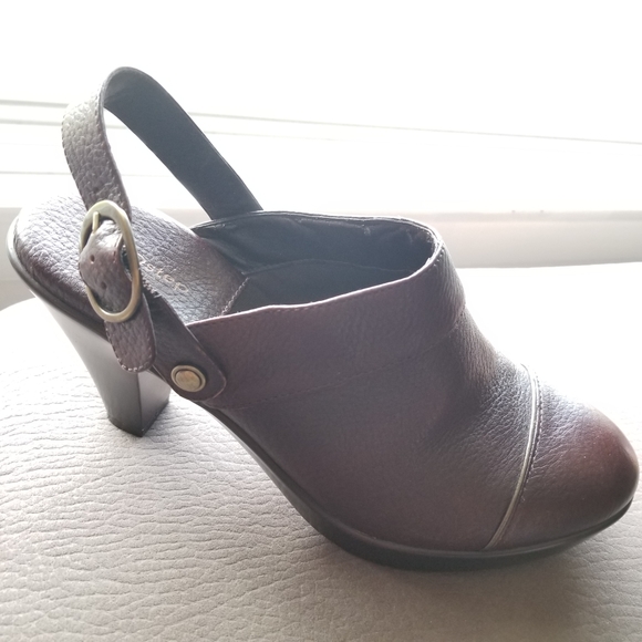 EUROstep brown leather maggie clogs size 8M - Picture 5 of 8